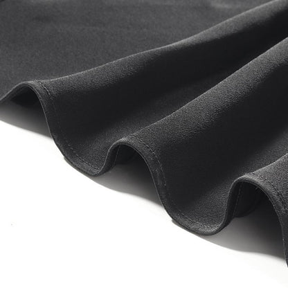 Black Triacetate Spaghetti Strap Midi Dress