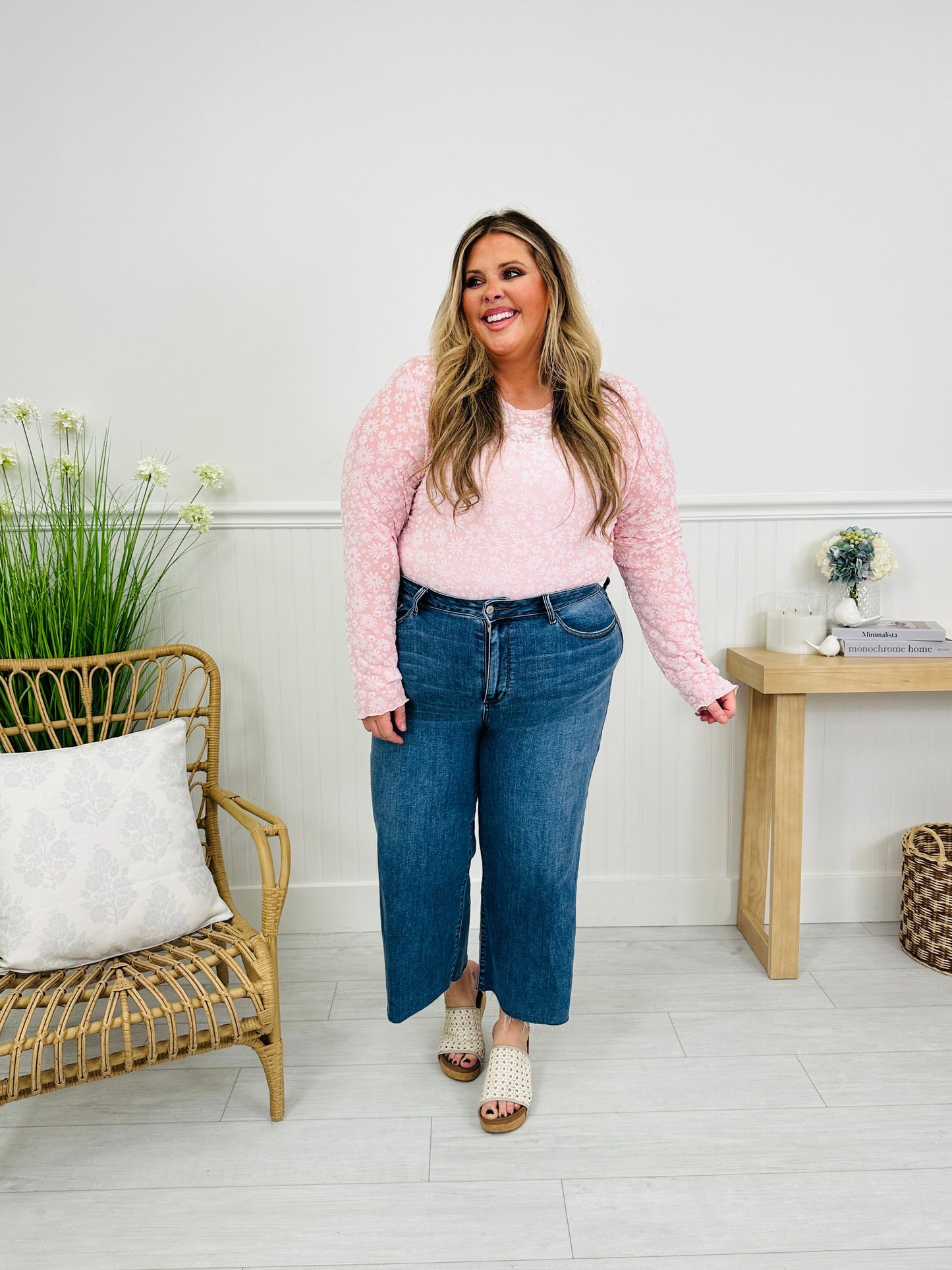 Judy Blue Fresh Start Wide Leg Cropped Jeans