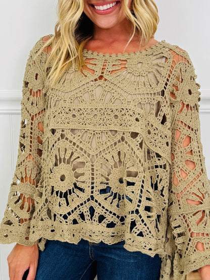 Casually Crochet Top In Multiple Colors