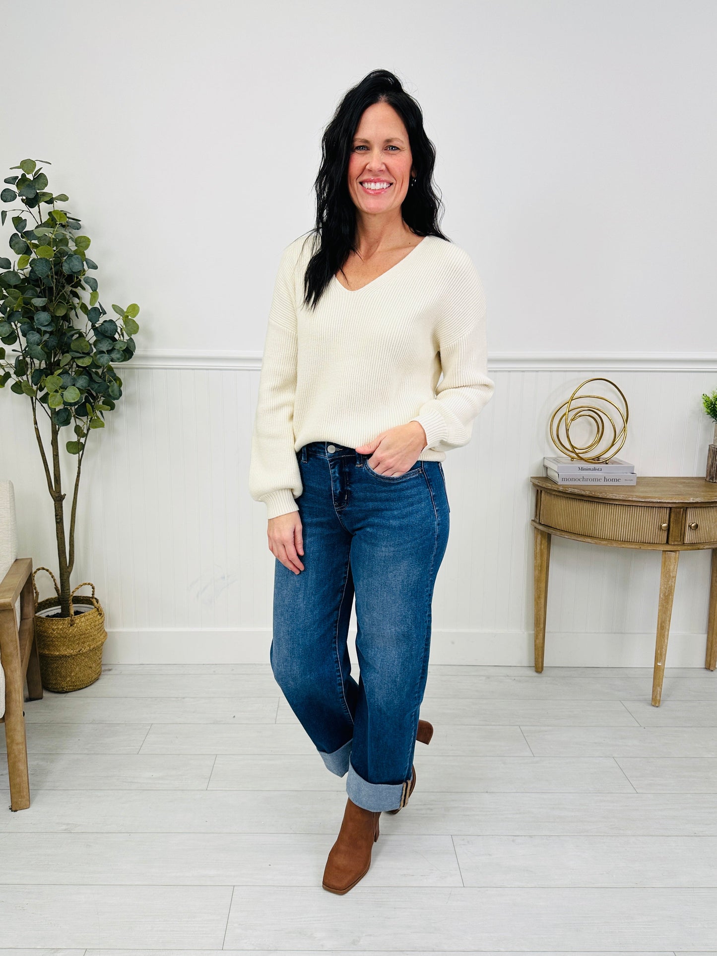 Basic But Better Slim Barrel Tummy Control Jeans