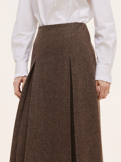100% Washable Wool A-Line Women Skirt