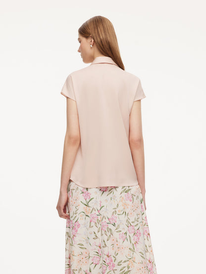 22MM Mulberry Silk Women Shirt With Silk Scarf