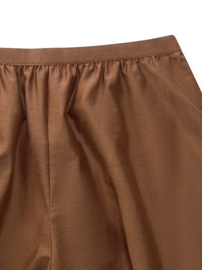 Tencel Blend Elastic Waist Women Culottes