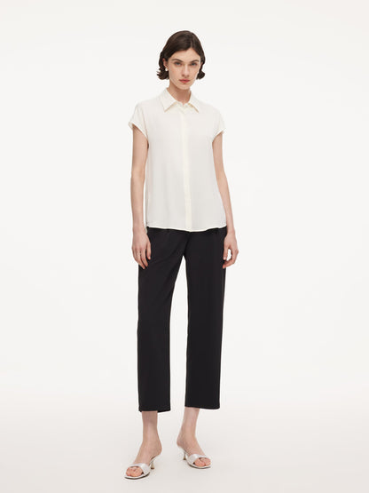 22MM Mulberry Silk Women Shirt With Silk Scarf
