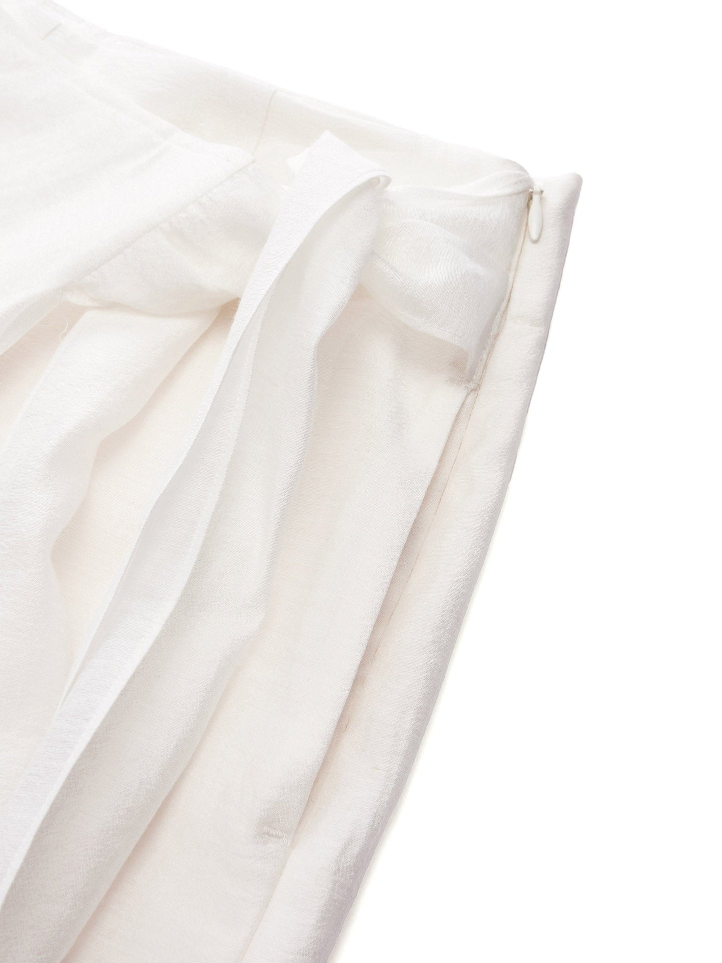 Lyocell Acetate Linen Blend Tie Front Women Pants