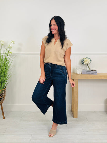 Judy Blue Timeless Touch Trouser Wide Leg Ankle Jeans