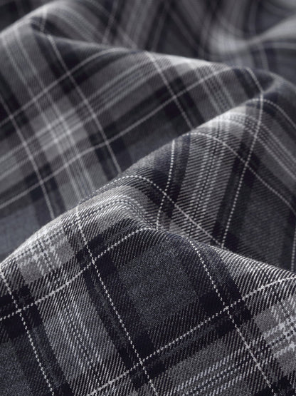 Plaid Women A-Line Skirt With Scrunchie