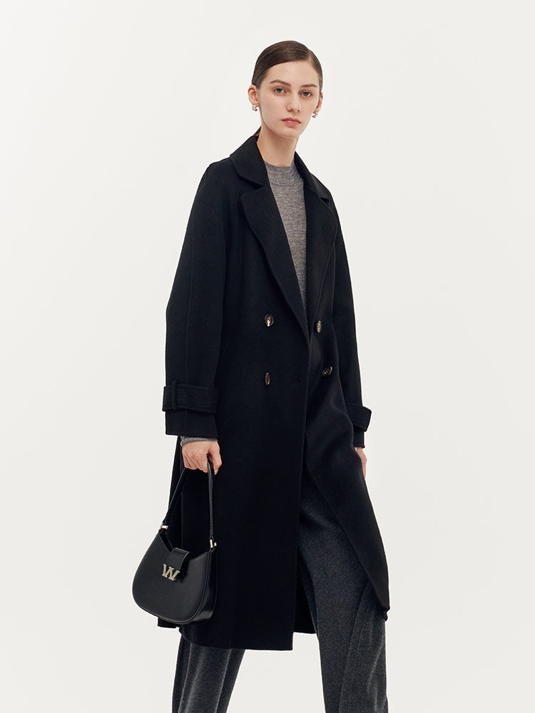 Cashmere And Wool Unisex Wrap Coat