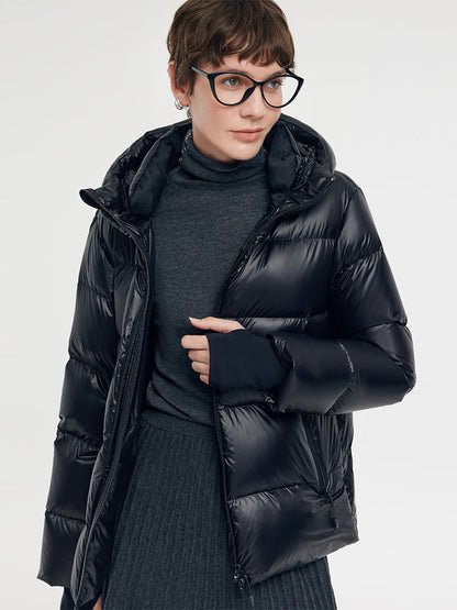 Windproof Warm Hooded Goose Down Jacket