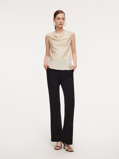22MM Mulberry Silk Cowl Neck Women Tank Top