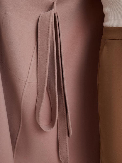 Pure Cashmere Tie-up Women Coat