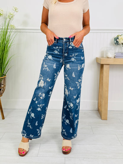 Garden Party Tummy Control Wide Leg Jeans