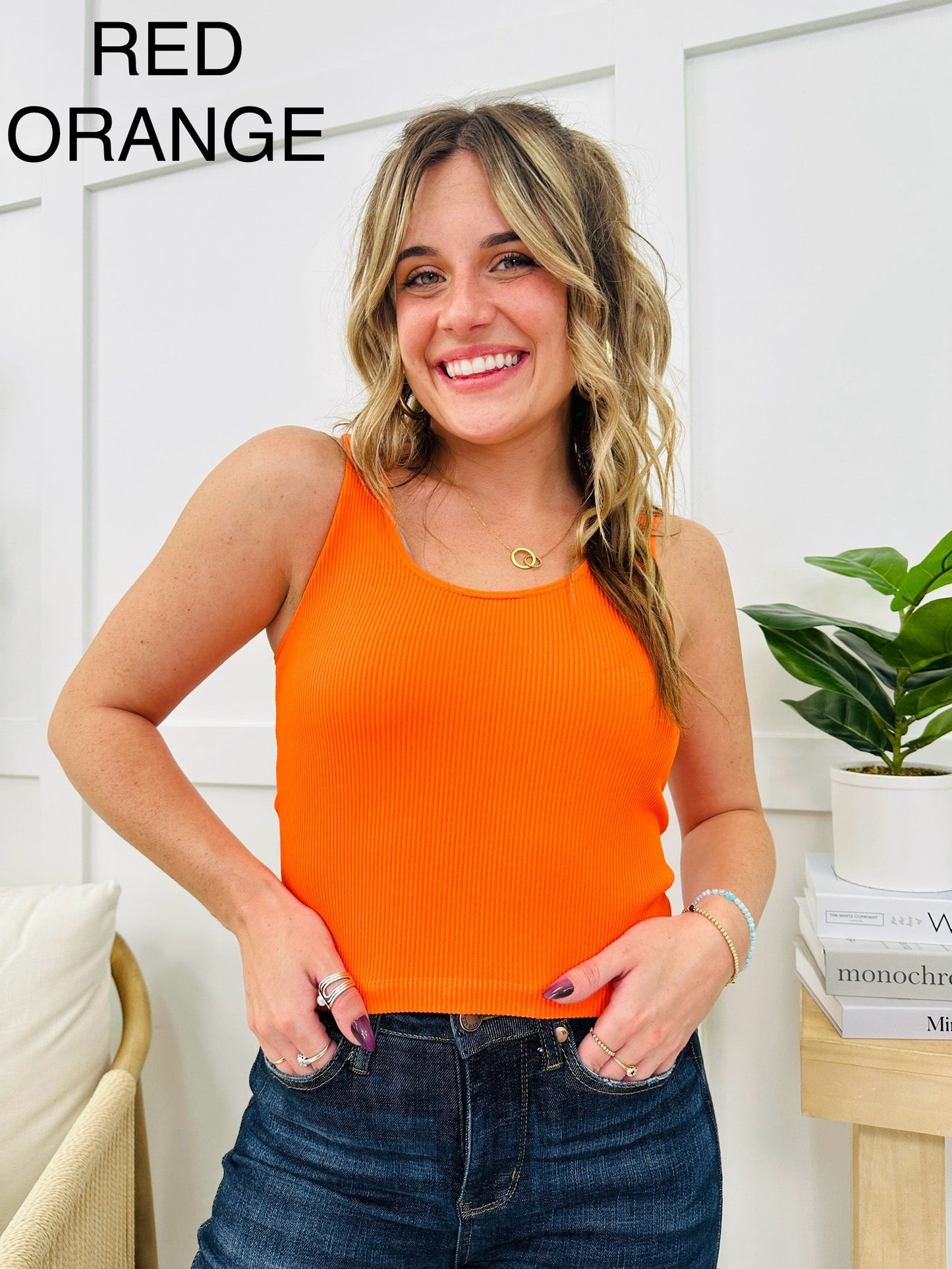 Reversible Ribbed Seamless Shapewear Tank Top in Multiple Colors