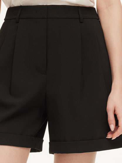 Stretch Adjustable Waist Women A-Line Shorts