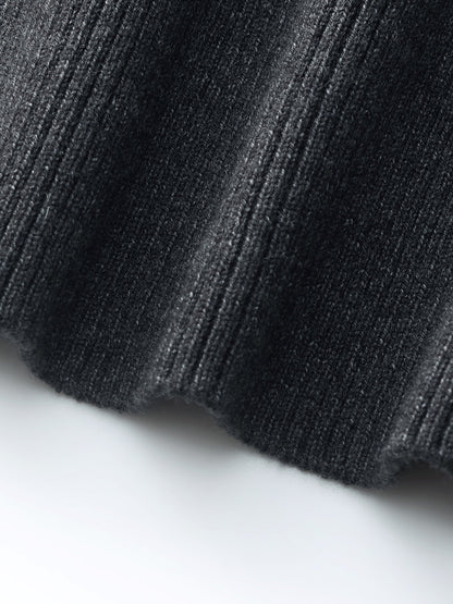 Tencel Wool Blend Zip-Up Women Cardigan
