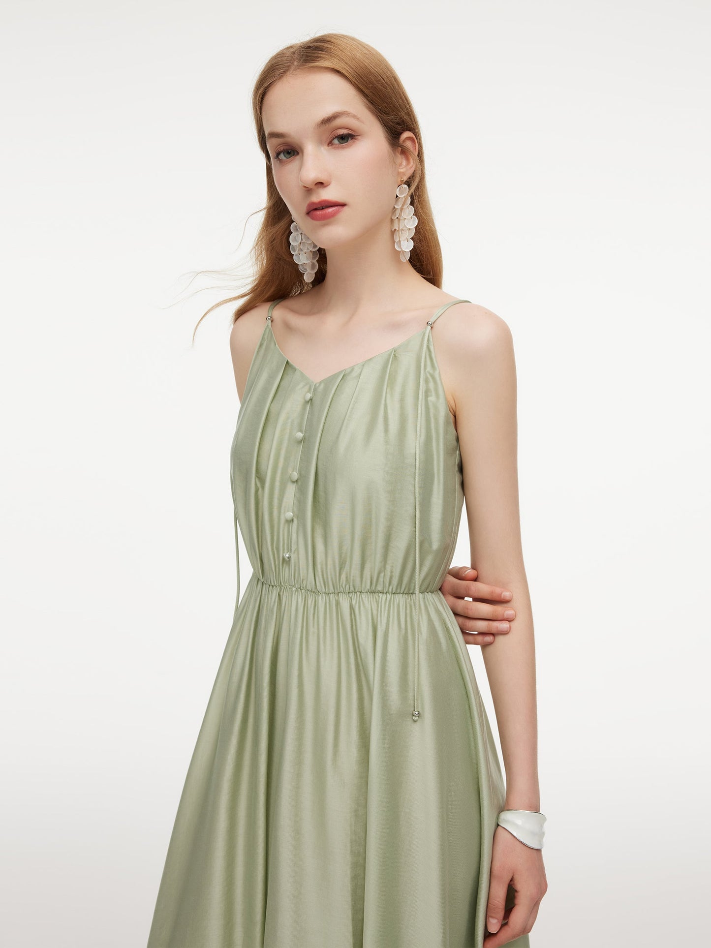 Tencel Blend Women Strap Maxi Dress