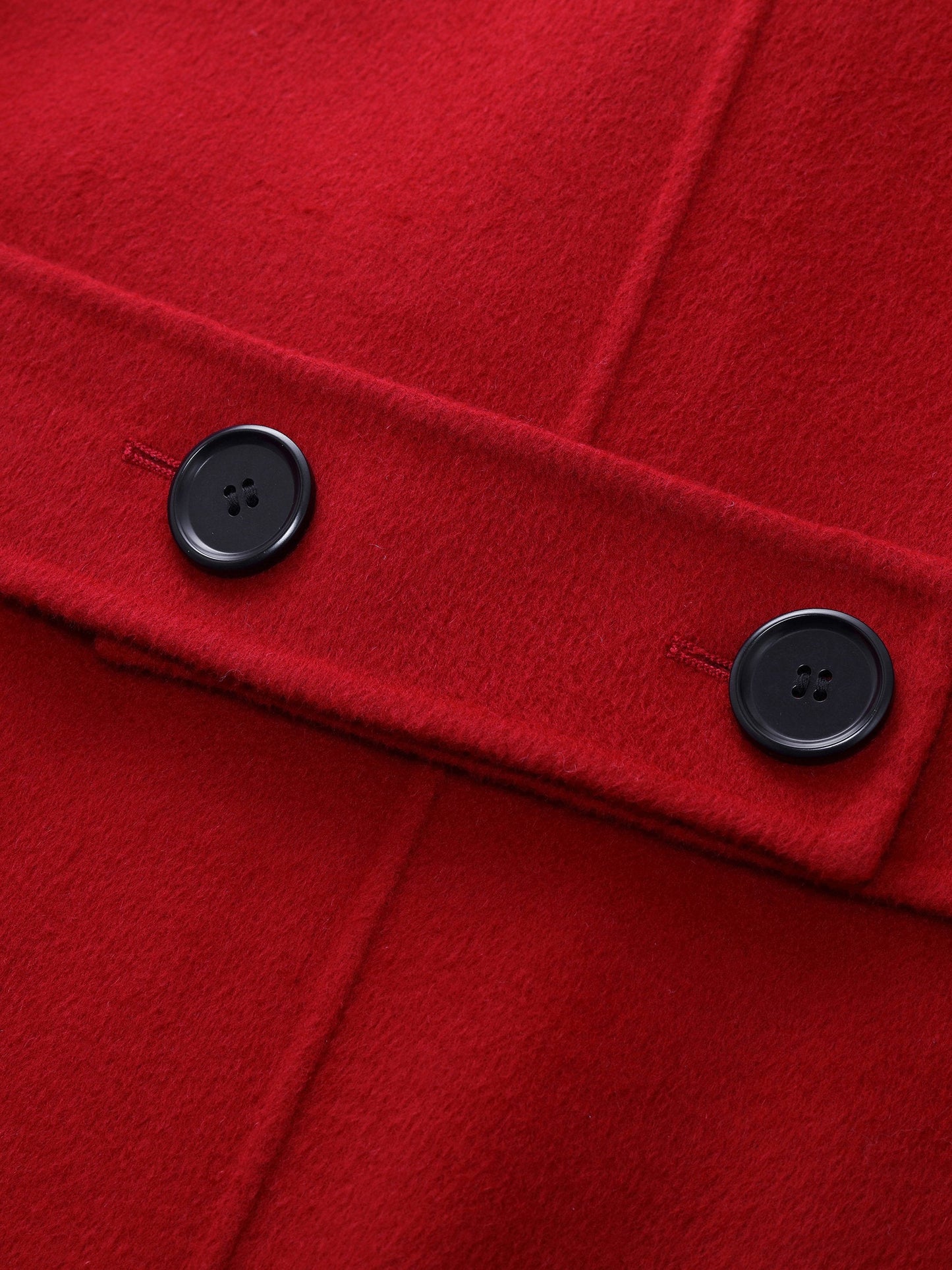 Cashmere Wool Blend Notched Collar Double-Faced Women Overcoat