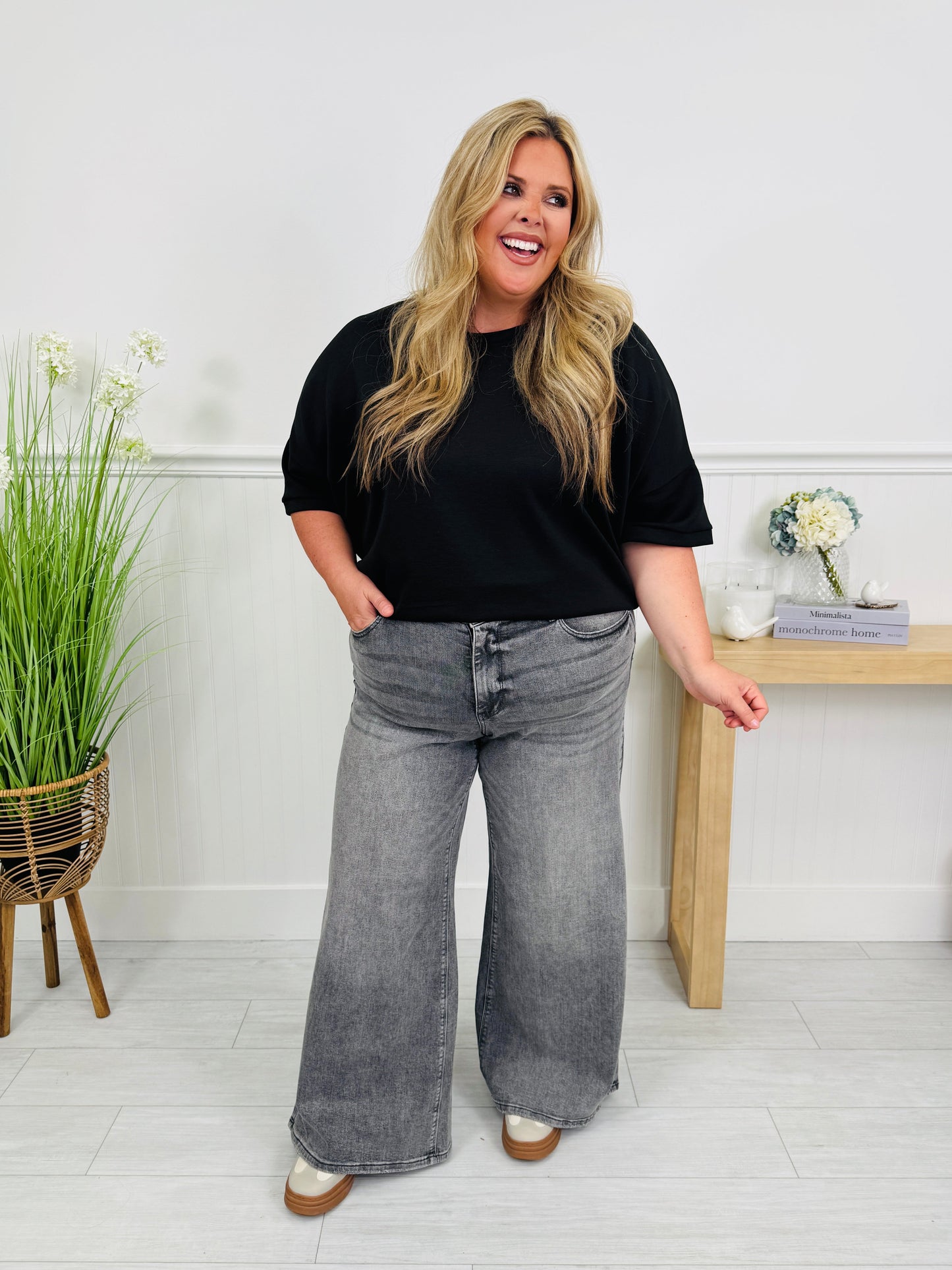 Judy Blue Smoke Show Palazzo Wide Leg Jeans
