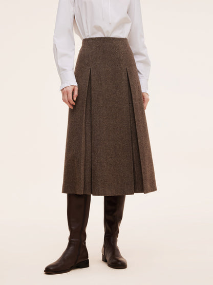 100% Washable Wool A-Line Women Skirt