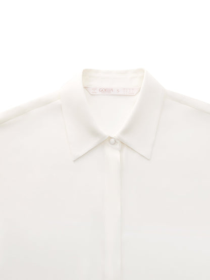 22MM Mulberry Silk Women Shirt With Silk Scarf