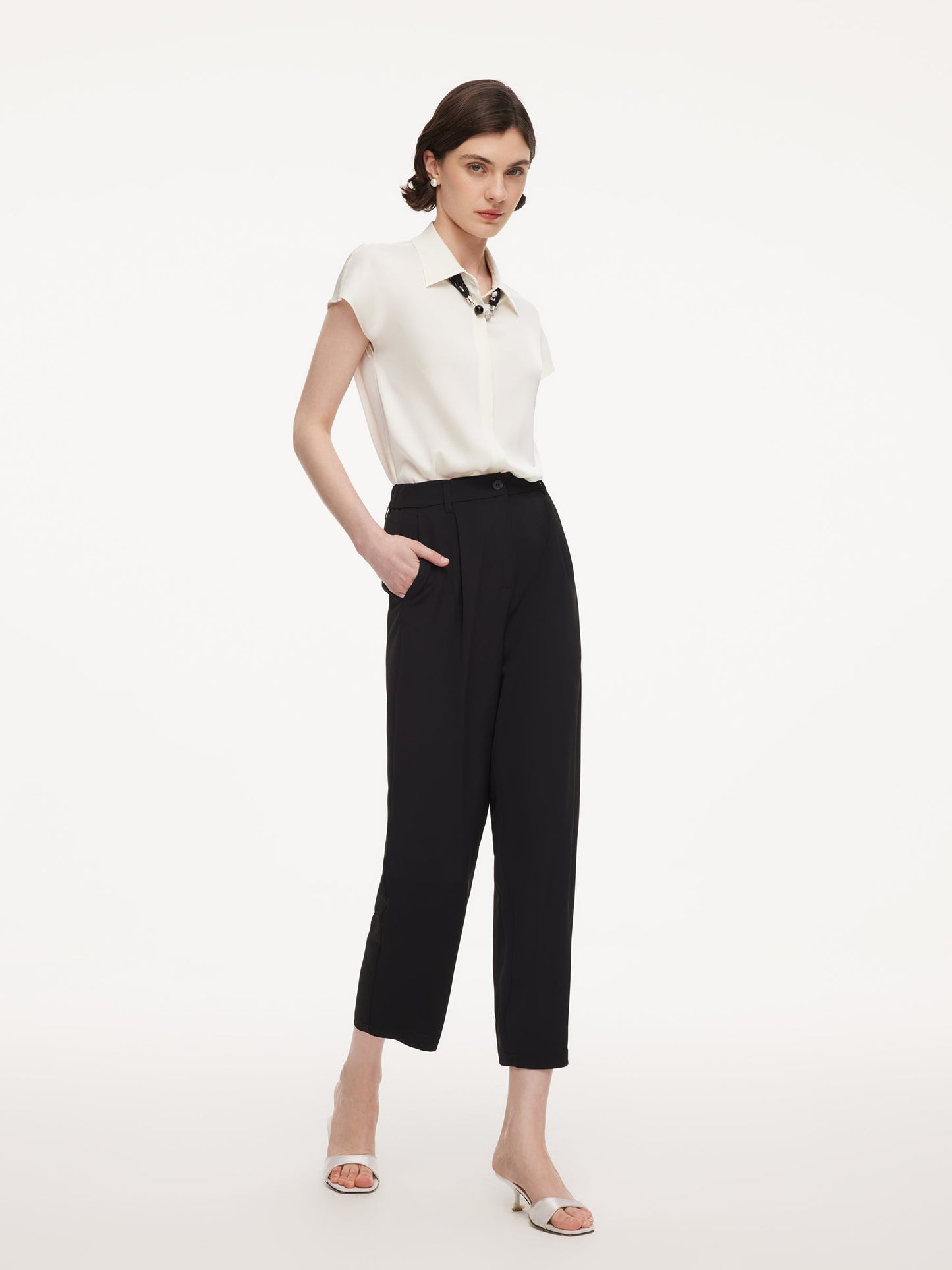 22MM Mulberry Silk Women Shirt With Silk Scarf