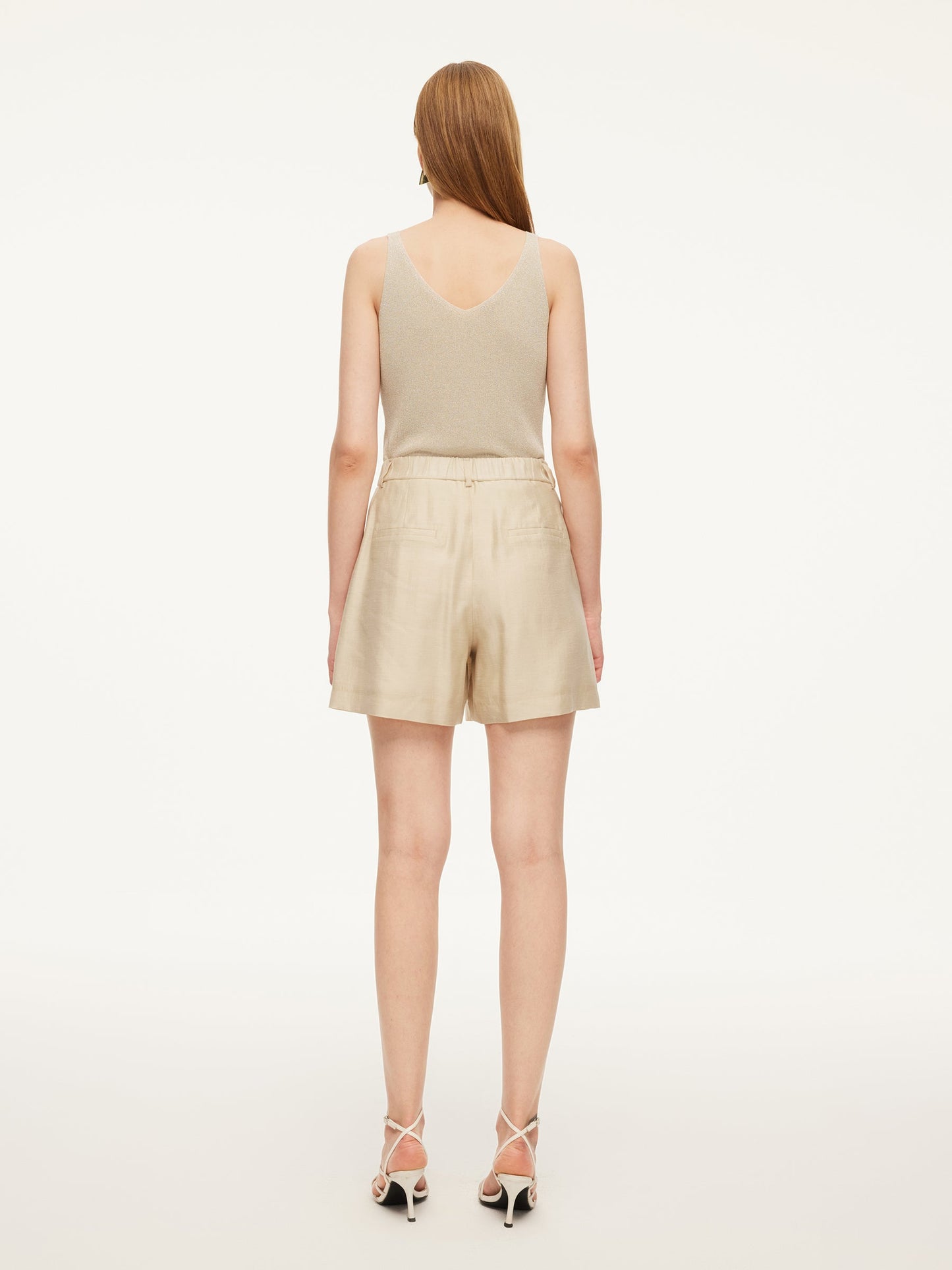 Tencel Acetate Linen Blend Women Shorts