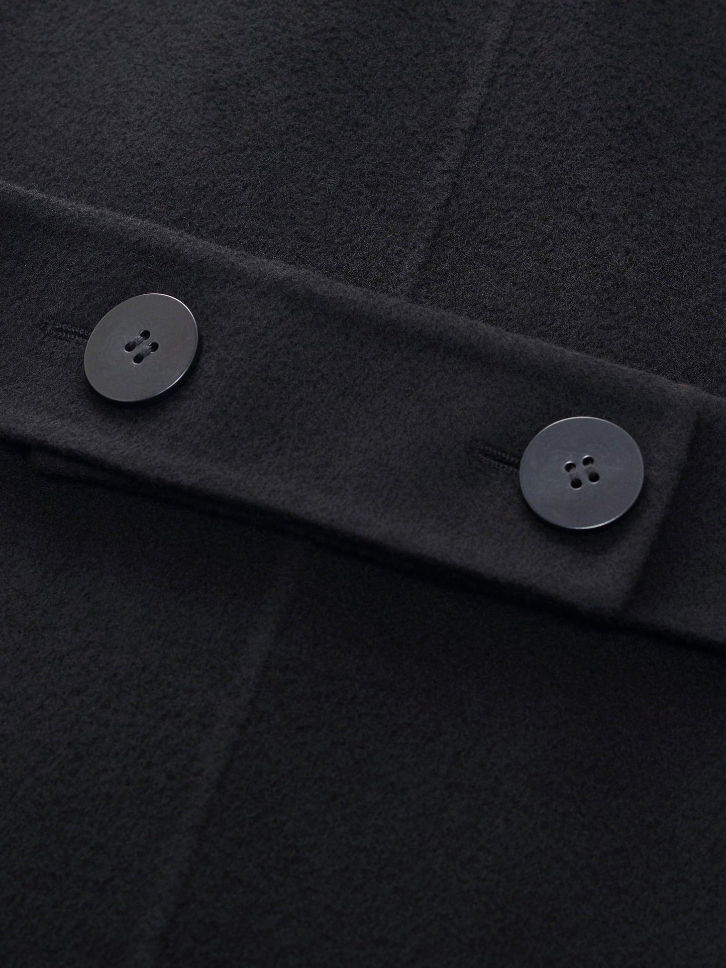 Cashmere Wool Blend Notched Collar Double-Faced Women Overcoat