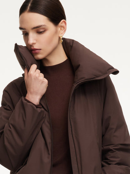 Cocoon Lightweight Convertible Collar Goose Down Parka