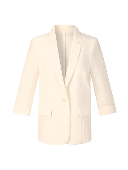Acetate Blend Slim Fit Women Blazer