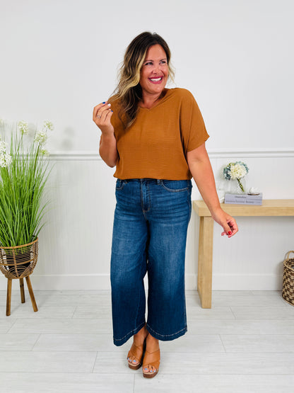 Judy Blue Set The Standard Tummy Control Ankle Wide Jeans