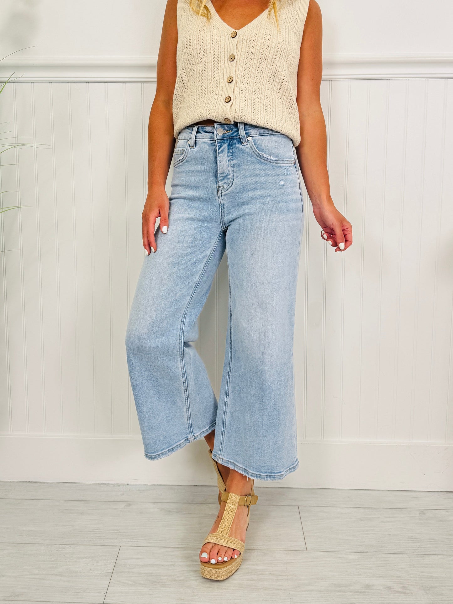 The Perfect Pick Cropped Wide Leg Jeans in Multiple Inseams