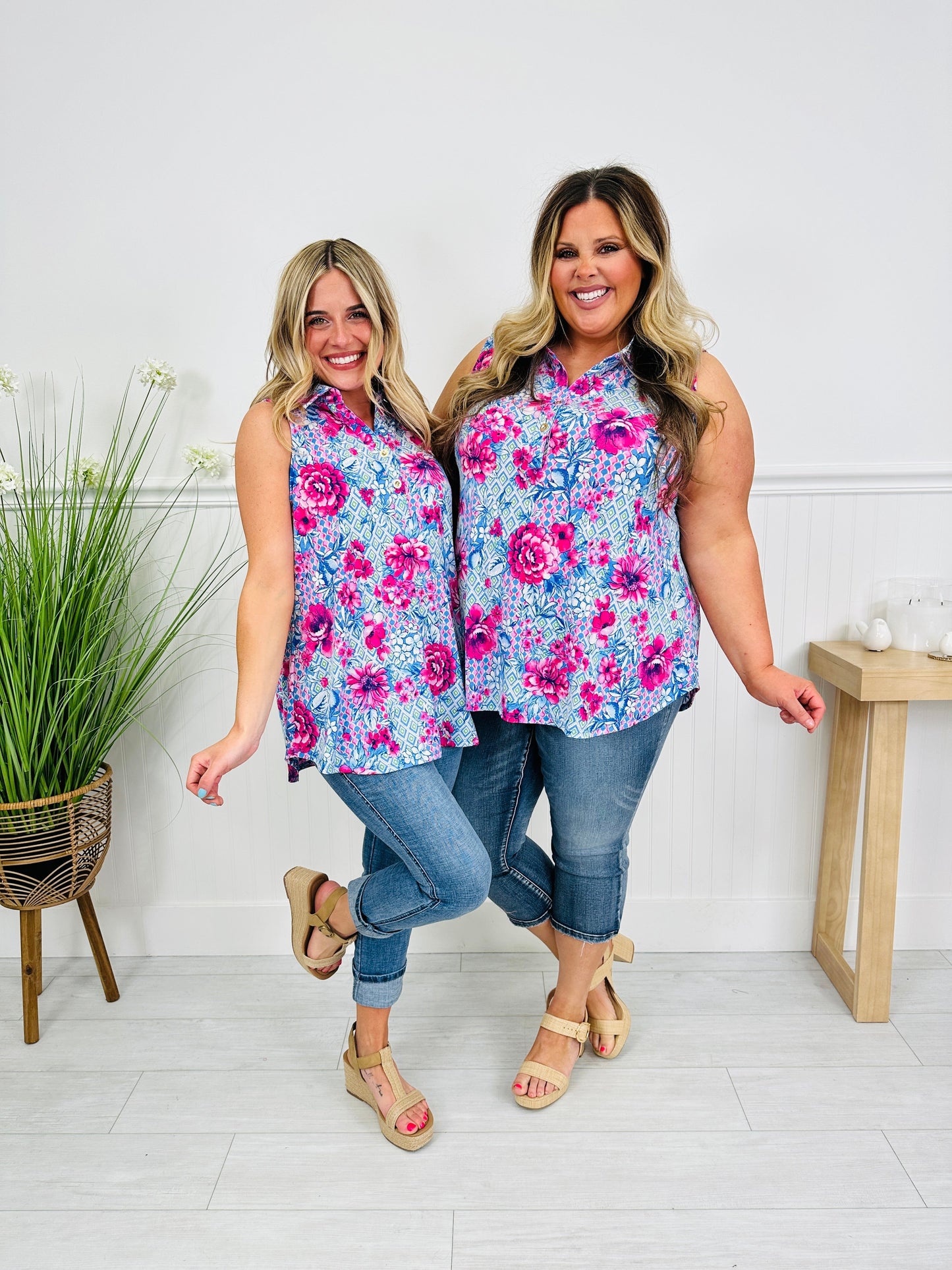 Styled For Summer Tank Top In Scottsdale Print