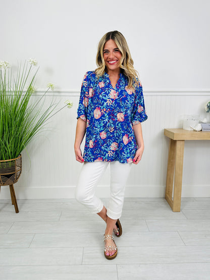 Radiate Sunshine Top in Naples Print
