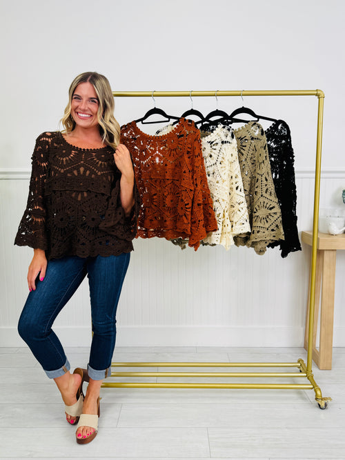 Casually Crochet Top In Multiple Colors