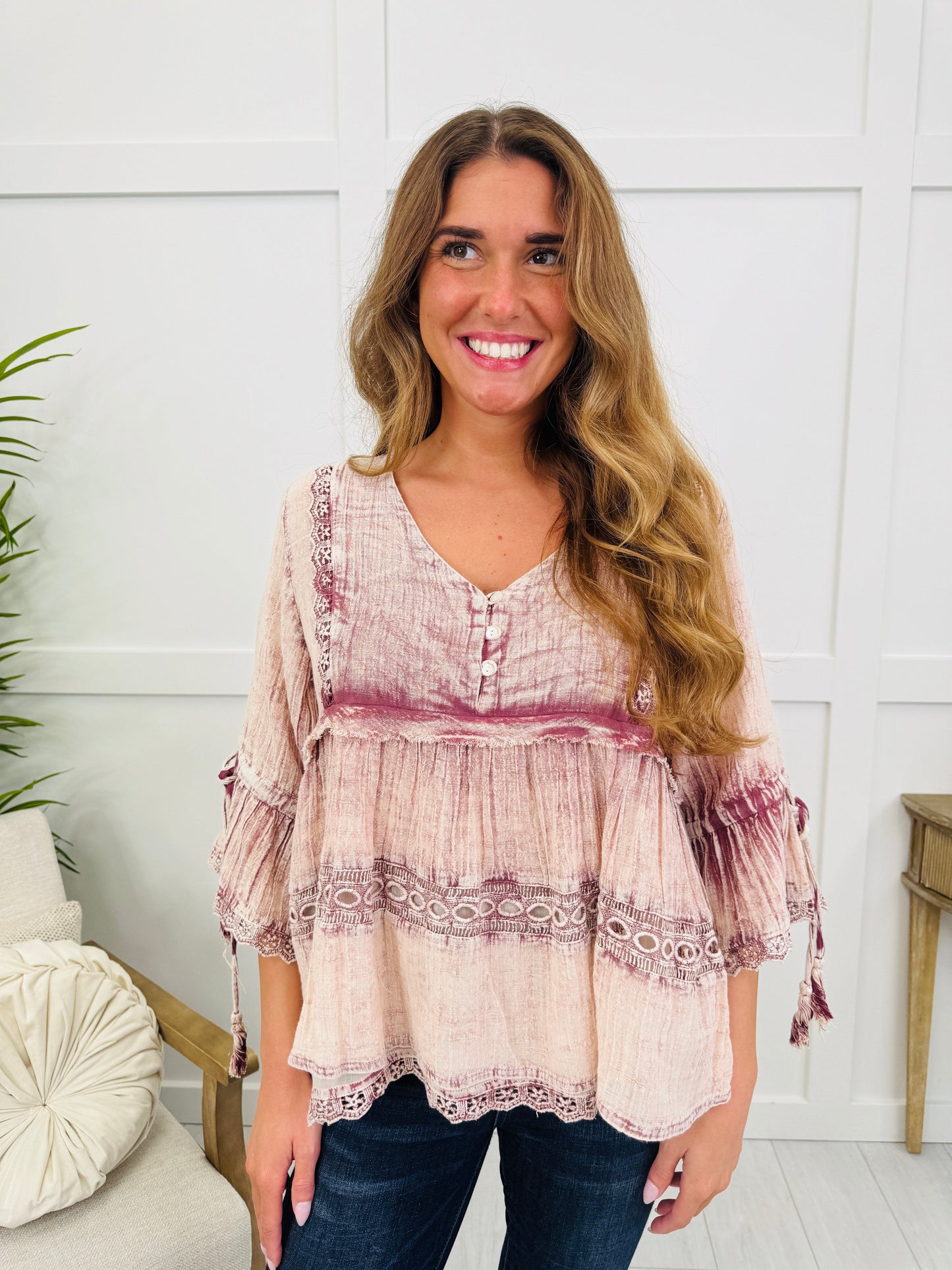 A Gentle Afternoon Top In Blush