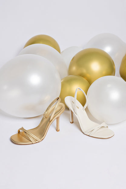 Annie Sandal In Ivory Leather