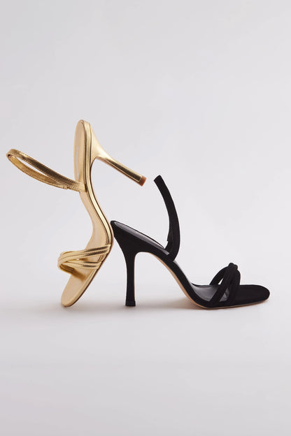 Annie Sandal In Gold Metallic Leather