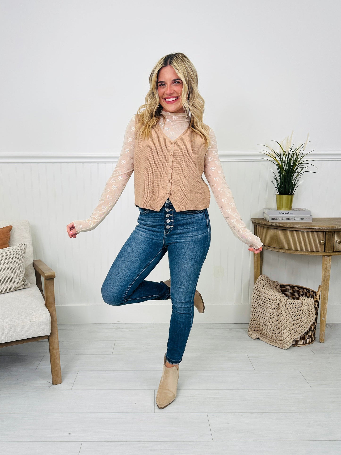 Judy Blue We Stay Fly Button Fly Skinny Jeans