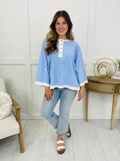 Soft Sky Top In Periwinkle