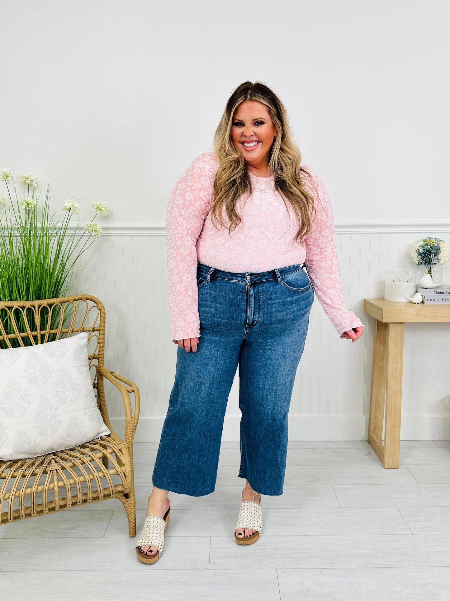Judy Blue Fresh Start Wide Leg Cropped Jeans