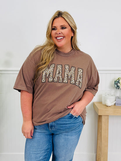 Leopard Print Mama Graphic Tee