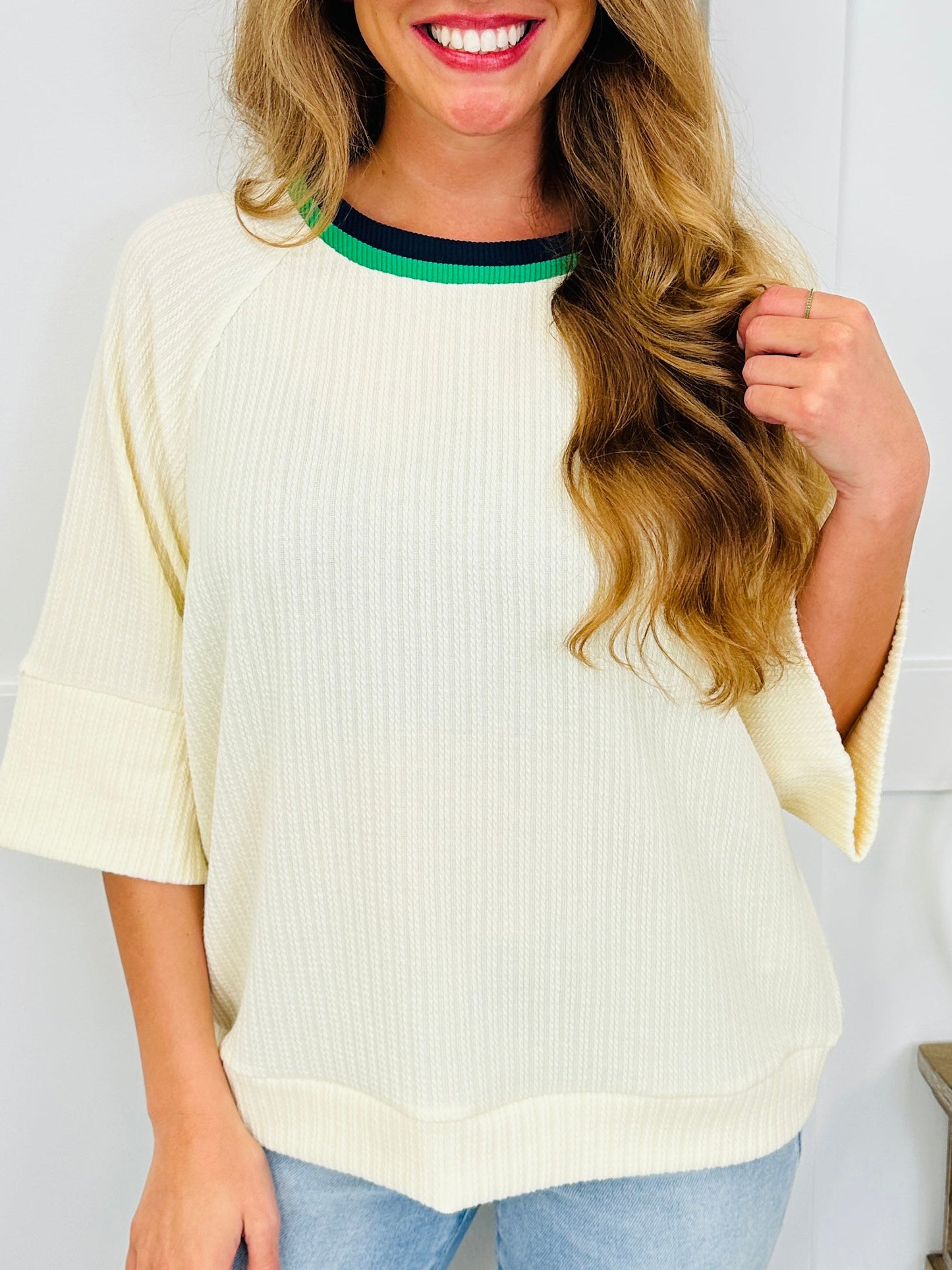 Running Around Town Top In Ecru