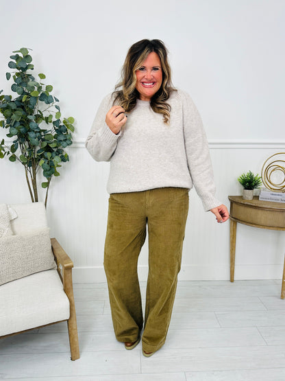 Judy Blue Olive Obsession Retro Wide Leg Corduroy Jeans