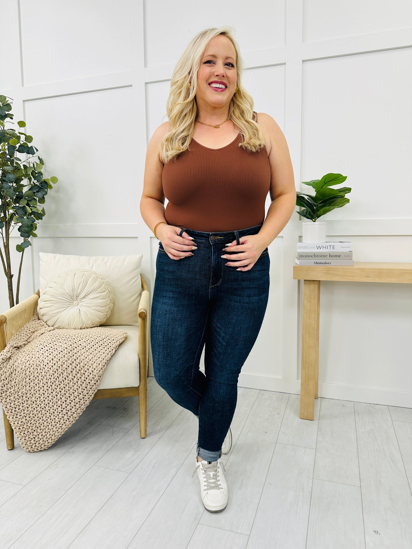 Reversible Ribbed Seamless Shapewear Tank Top in Multiple Colors