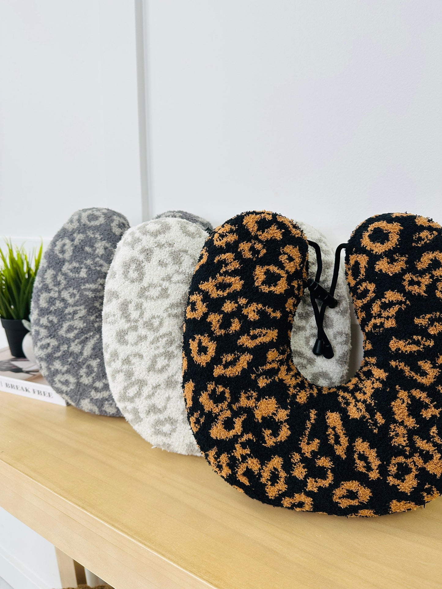 Leopard Travel Neck Pillow in Multiple Colors