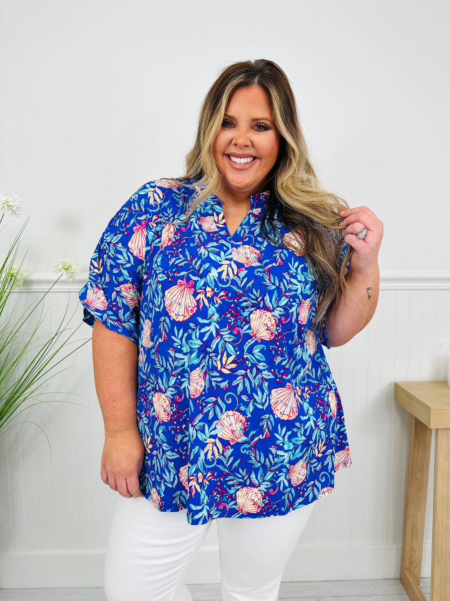 Radiate Sunshine Top in Naples Print