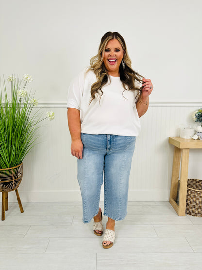 Judy Blue Spring Forward Cropped Wide Leg Jeans