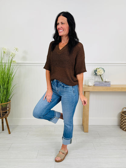 Show Up In Style Tummy Control Cropped Straight Jeans