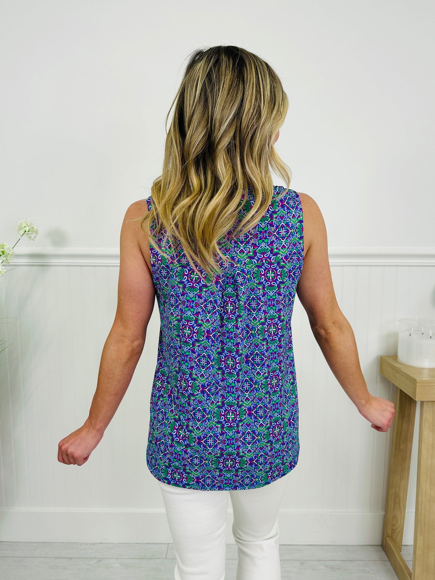 Sunshine Energy Top in Nantucket Print