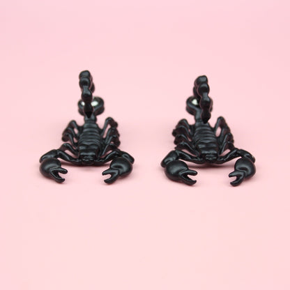 Black Scorpion 2 Piece Stud Earrings